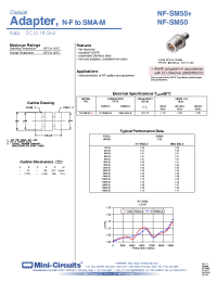 Datasheet NF-SM50+ manufacturer Mini-Circuits